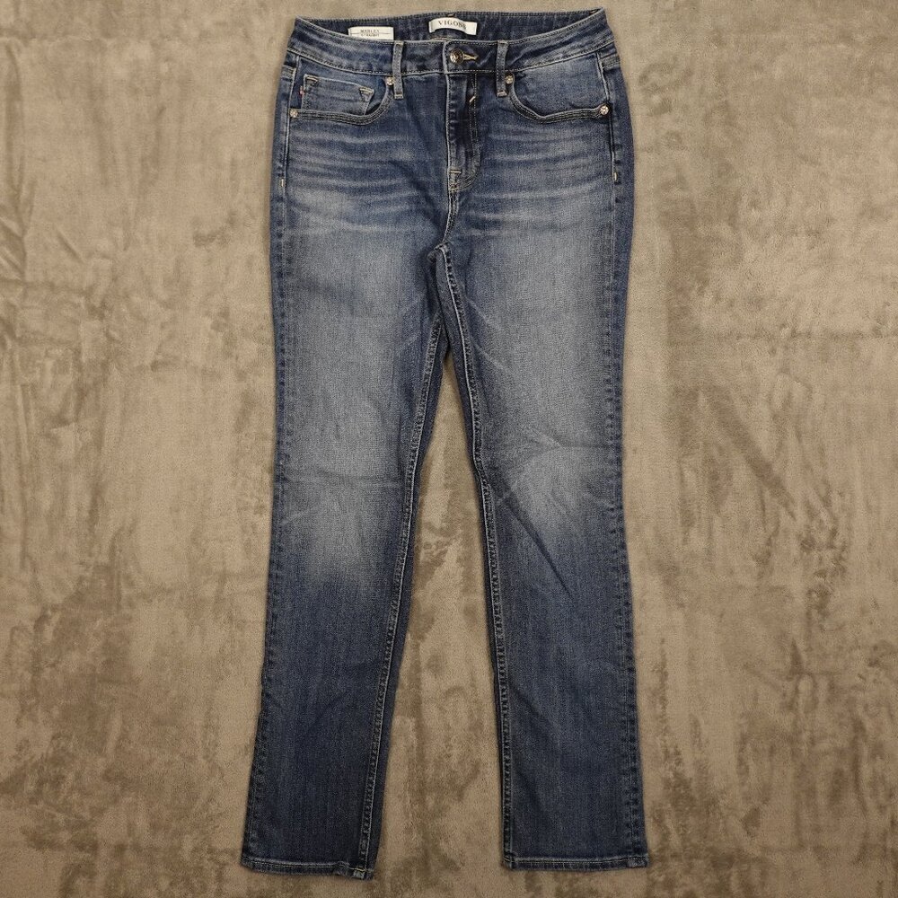 Vigoss jeans Marley straight women's 28 blue denim